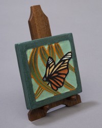 Monarch Ceramic Pottery Tile by Ephraim Pottery 