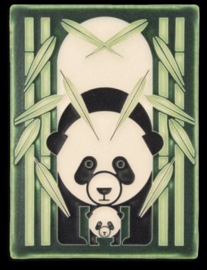 6 x 8 Panda Panda by Motawi Tileworks