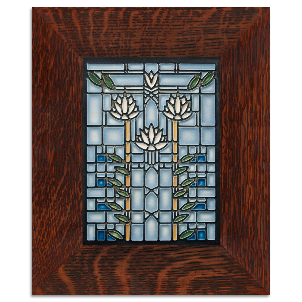Motawi Tile: 8x8 Frame Natural Finish - Frank Lloyd Wright's